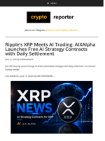 Ripple’s XRP Meets AI Trading: AIXAlpha Launches Free AI Strategy Contracts with Daily Settlement
