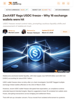 ZachXBT flags USDC freeze – Why 16 exchange wallets were hit - AMBCrypto