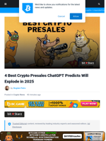 4 Best Crypto Presales ChatGPT Predicts Will Explode in 2025