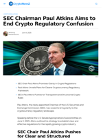 SEC Chairman Paul Atkins Aims to End Crypto Regulatory Confusion