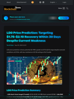 LDO Price Prediction: Targeting $1.75-$2.10 Recovery Within 30 Days Despite Current Weakness - Blockchain.News
