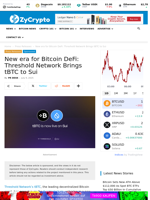New era for Bitcoin DeFi: Threshold Network Brings tBTC to Sui