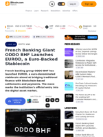 French Banking Giant ODDO BHF Launches EUROD, a Euro-Backed Stablecoin – Crypto News Bitcoin News