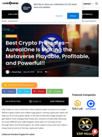 Best Crypto Pre-sales— AurealOne Is Making the Metaverse Playable, Profitable, and Powerful!! | Live Bitcoin News