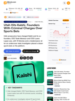 Utah Hits Kalshi, Founders With Criminal Charges Over Sports Bets