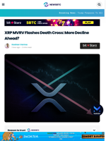 XRP MVRV Flashes Death Cross: More Decline Ahead?