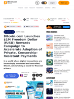 Bitcoin.com Launches $1M Freedom Dollar (fUSD) Rewards Campaign to Accelerate Adoption of Private, Censorship-Resistant Payments – Crypto News Bitcoin News