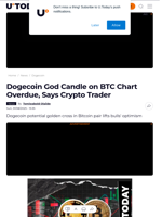 Dogecoin God Candle on BTC Chart Overdue, Says Crypto Trader - U.Today