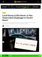 Lucid Group (LCID) Stock: Is This Tesla's Next Challenger In The EV Race? - CoinCentral