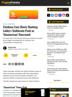 Coinbase Exec Blasts Banking Lobby's Stablecoin Push as 'Unamerican' Overreach