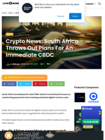 Crypto News: South Africa Throws Out Plans For An Immediate CBDC | Live Bitcoin News