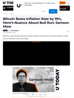 Bitcoin Beats Inflation Rate by 19%, Here’s Nuance About Bull Run: Samson Mow