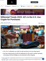 Millennial Trends 2025: 42% in the U.S. Use Crypto for Purchases
