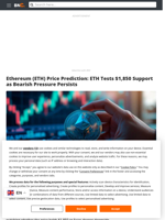 Ethereum (ETH) Price Prediction: ETH Tests $1,850 Support as Bearish Pressure Persists - Brave New Coin