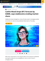 Ark Invest's Cathie Wood Lowers Long-Term BTC Top Outlook to $1.2M