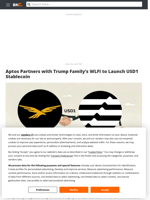 Aptos Partners with Trump Family's WLFI to Launch USD1 Stablecoin - Brave New Coin