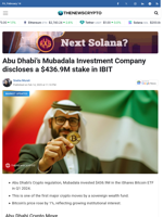 Abu Dhabi's Mubadala Investment Company discloses a $436.9M