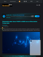 Polymarket odds: Vance 19.85% in 2028 race as China denies Trump claim - Blockchain.News