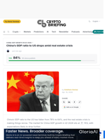 China's GDP ratio to US drops amid real estate crisis