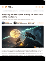 Analyzing if ATOM's price is ready for a 15% rally on the charts now