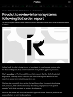 Revolut to review internal systems following BoE order, report