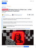 US Dollar Falls to 3-Year Low – Could Bitcoin and Crypto Benefit?