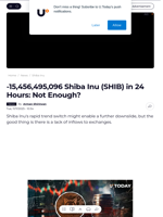 -15,456,495,096 Shiba Inu (SHIB) in 24 Hours: Not Enough? - U.Today