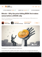 Bitcoin - Why the price hitting $55K first makes sense before a $100K rally - AMBCrypto