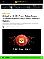 Shiba Inu (SHIB) Price: Token Burns Accelerate While Charts Flash Reversal Signals - CoinCentral
