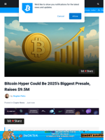 Bitcoin Hyper Could Be 2025's Biggest Presale, Raises $9.5M