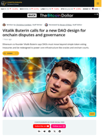 Vitalik Buterin Calls for ‘New Designs' of DAOs