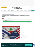 Hezbollah leader vows to keep weapons, complicating ceasefire efforts