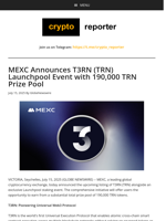 MEXC Announces T3RN (TRN) Launchpool Event with 190,000 TRN Prize Pool