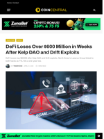 DeFi Loses Over $600 Million in Weeks After Kelp DAO and Drift Exploits - CoinCentral