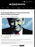 Trump Makes $160 Million Bet on Fed Lowering Interest Rates