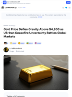 Gold Price Defies Gravity Above $4,800 as US-Iran Ceasefire Uncertainty Rattles Global Markets: Guest Post by ItsBitcoinWorld | CoinMarketCap