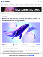 Are Ethereum Whales Betting On a Major Rally For ETH Price?