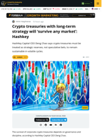 HashKey CEO: DAT Treasuries Need Discipline to 'Survive Any Market'