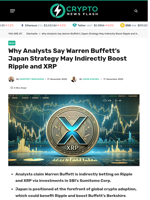 Why Analysts Say Buffett’s Japan Strategy May Boost XRP