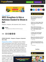 WBTC Strengthens its Role as Multichain Standard for Bitcoin in DeFi