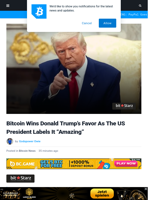 Bitcoin Wins Donald Trump’s Favor As The US President Labels It “Amazing” | Bitcoinist.com
