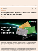 Best crypto presale: Digitap ($TAP) raises $2 million as Visa Card sign-ups skyrocket - AMBCrypto