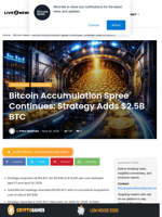 Strategy Buys $2.5B BTC, Holdings Hit 815K