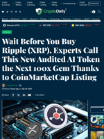 Wait Before You Buy Ripple (XRP), Experts Call This New Audited AI Token the Next 100x Gem Thanks to CoinMarketCap Listing - Crypto Daily