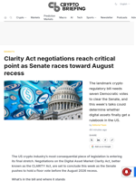 Clarity Act negotiations reach critical point as Senate races toward August recess