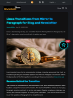 Linea Transitions from Mirror to Paragraph for Blog and Newsletter - Blockchain.News