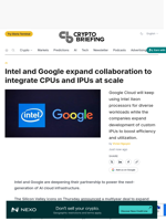 Intel and Google expand collaboration to integrate CPUs and IPUs at scale