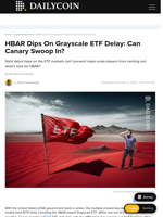 HBAR Dips On Grayscale ETF Delay: Can Canary Swoop In? - DailyCoin