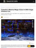 Celestia’s Matcha Magic Kicks In With Huge Inflation Cut - DailyCoin