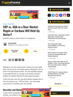 XRP vs. ADA in a Bear Market: Ripple or Cardano Will Hold Up Better?